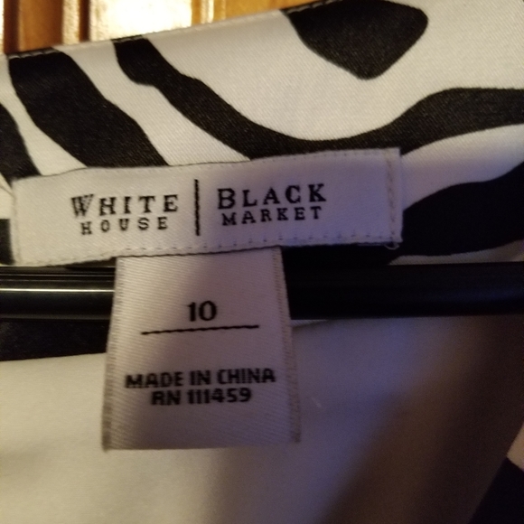 White House Black Market zebra print, build in bra - Picture 6 of 10